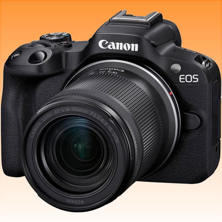 Canon EOS R50 Mirrorless Camera with 18-150mm Lenses (Black) - Brand New