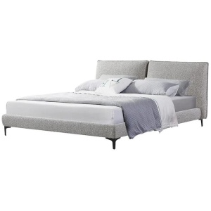 Celeste Fabric King Bed Frame - Olive Brown Boucle by Interior Secrets - AfterPay Available