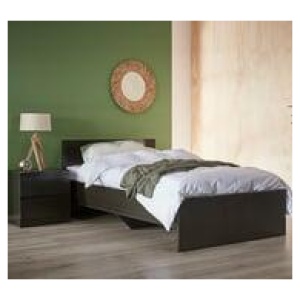 Como King Single Black Bed Frame Brown
