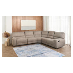 Convertible 5 Seater Corner Modular Sofa Fawn