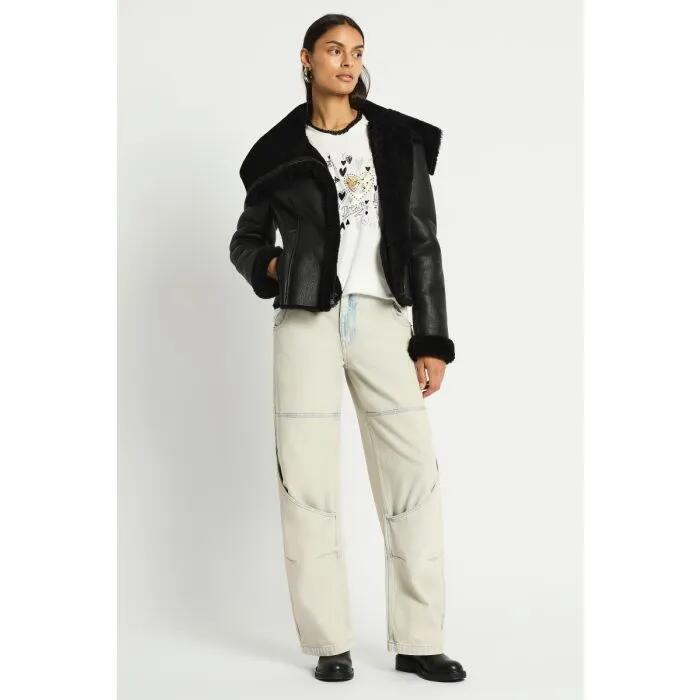 Dramatic Pause Shearling Jacket