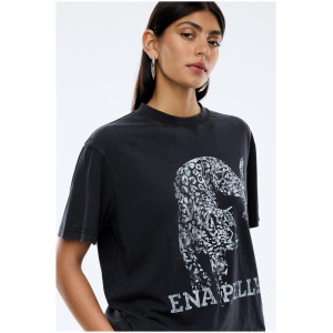 Ena Pelly Pelly Tiger Tee Vintage Black