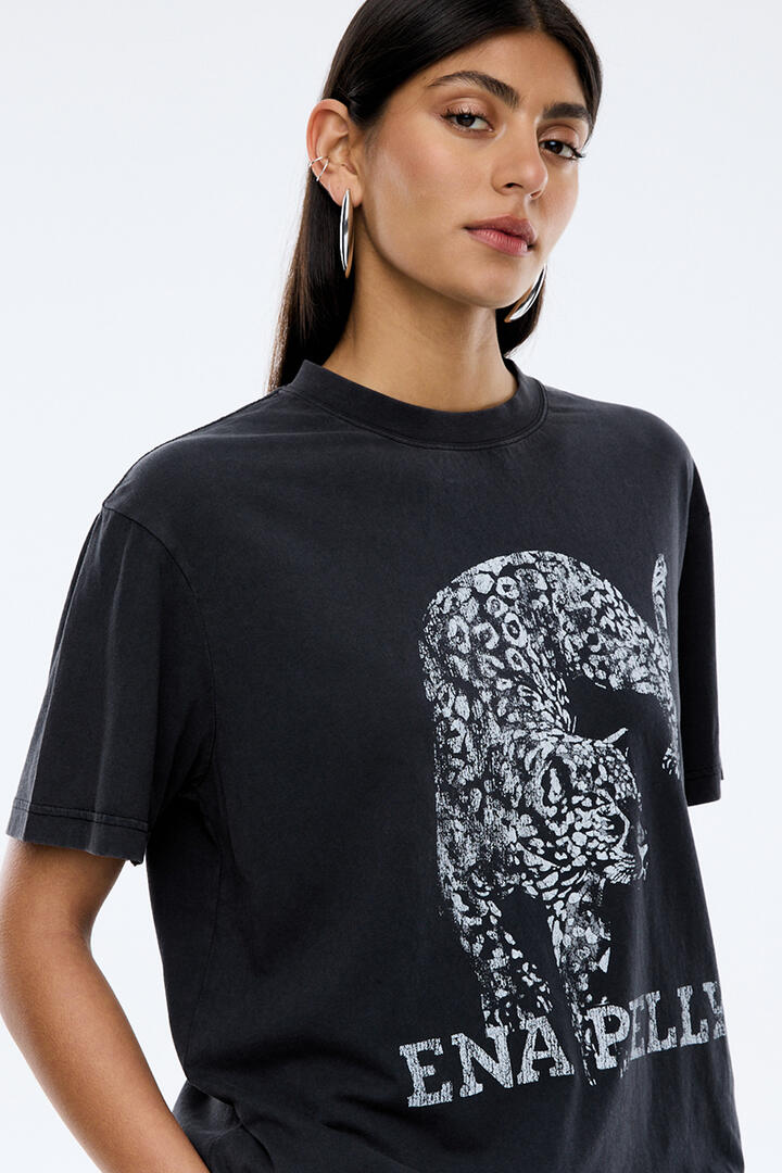 Ena Pelly Pelly Tiger Tee Vintage Black