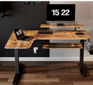 Ergomy Left Side Electric Standing Desk Brown