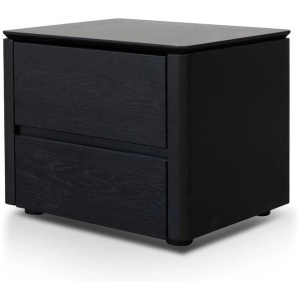Ex Display - Norris Bedside Table - Black Oak Veneer by Interior Secrets - AfterPay Available