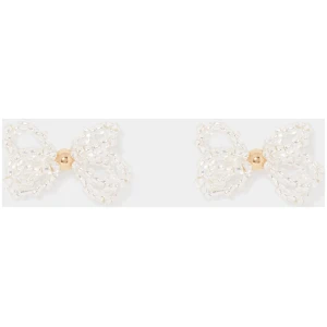 Forever New Women's Kai Small Bow Earrings in Pearl/Gold