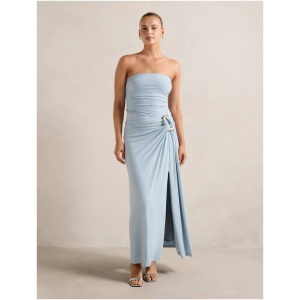 Forever New Women's Keely Strapless Jersey Maxi Dress in Blue Fog