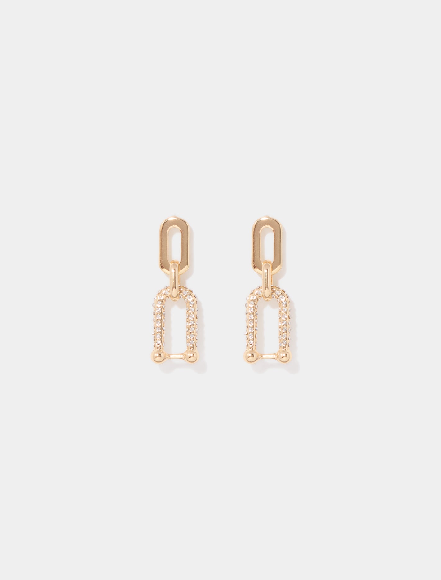 Forever New Women's Myah Curved Drop Earrings in Gold/Crystal
