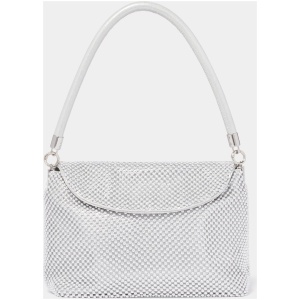 Forever New Women's Sunday Slouch Sparkle Clutch Bag in Silver