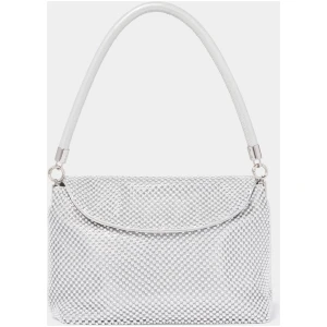 Forever New Women's Sunday Slouch Sparkle Clutch Bag in Silver