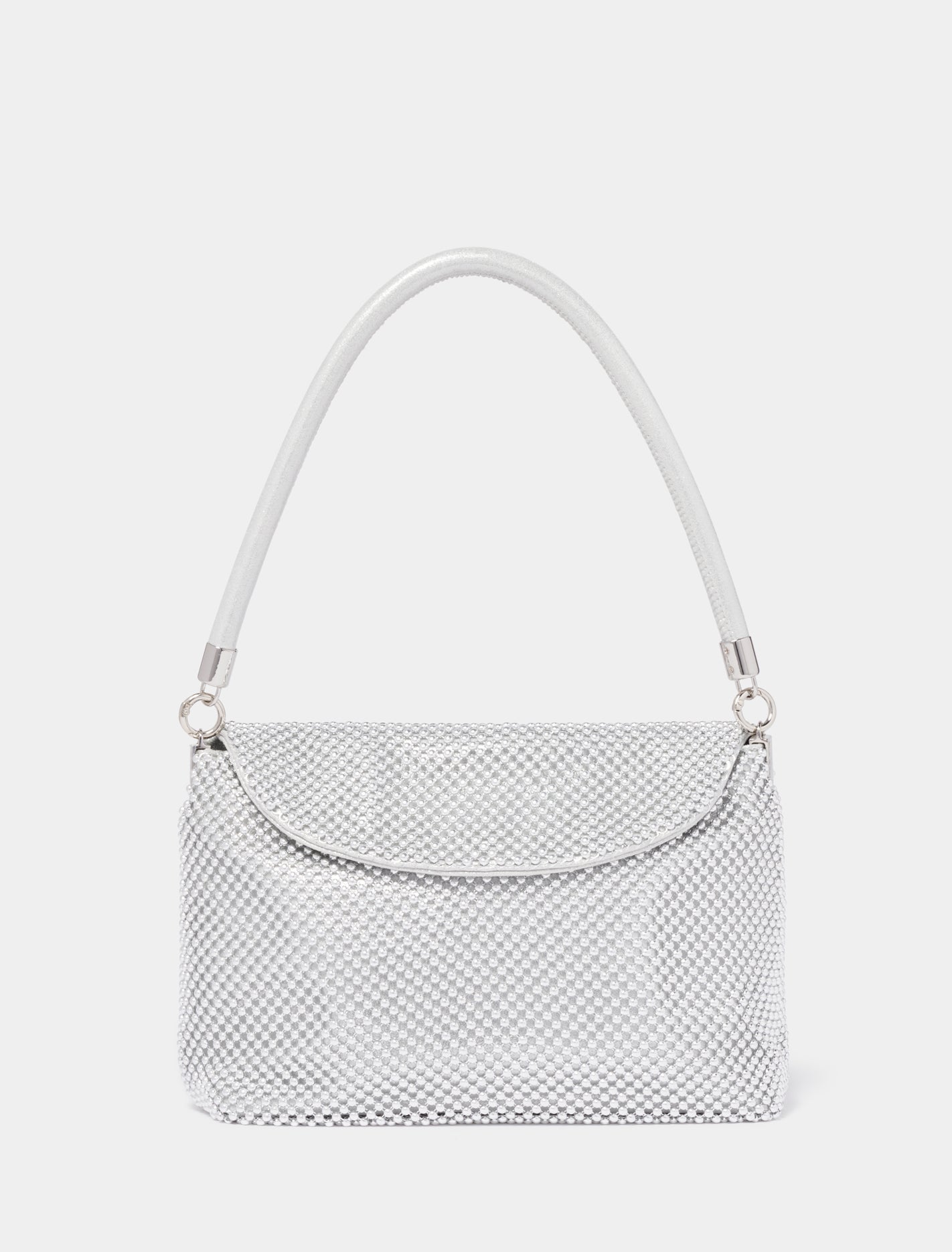 Forever New Women's Sunday Slouch Sparkle Clutch Bag in Silver