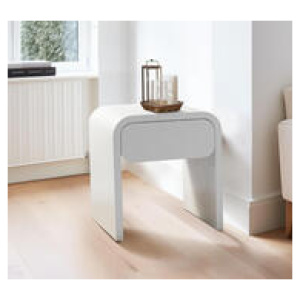 Hendry 1 Drawer Bedside Table White