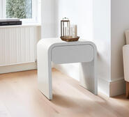 Hendry 1 Drawer Bedside Table White