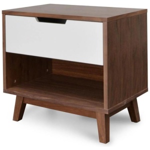 Iris Bedside Table - Walnut by Interior Secrets - AfterPay Available