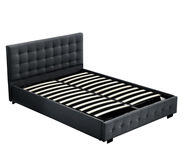 Jake Queen Grey Gas Lift Bed Frame Grey