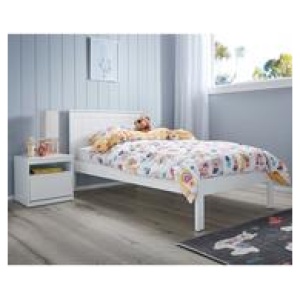 Jordan King Single Bed Frame White