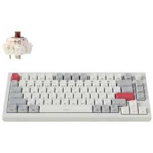 Keychron Q1 Max QMK/VIA Wireless White Mechanical Keyboard - Brown Switch