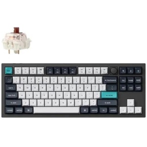 Keychron Q3 Max QMK/VIA Wireless TenKeyLess RGB Hot-Swap Fully Assembled Knob Carbon Black Custom Mechanical Keyboard - Gateron Jupiter Brown Switch