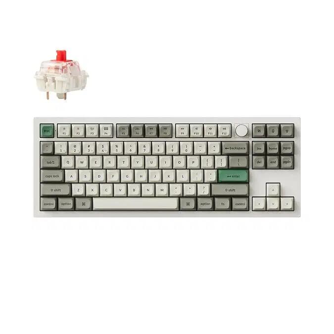 Keychron Q3 Max Wireless QMK Keyboard Red Switch - White