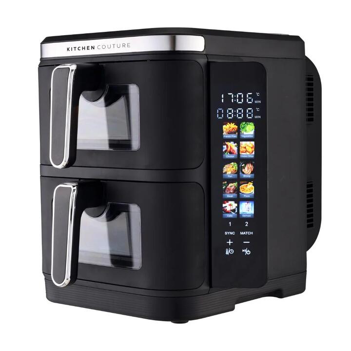 Kitchen Couture 11L Clear View Vertex Dual Draw Air Fryer