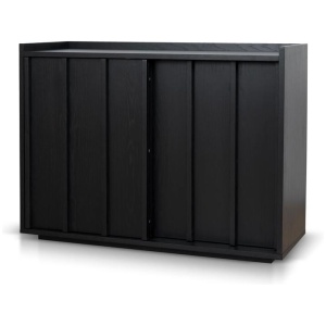 Kobus 100cm Sideboard Unit - Full Black by Interior Secrets - AfterPay Available