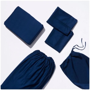 Life Basics by Nourished Life Eco Bamboo Sheet & Pillow Set - Navy
