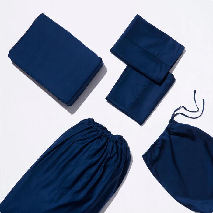 Life Basics by Nourished Life Eco Bamboo Sheet & Pillow Set - Navy