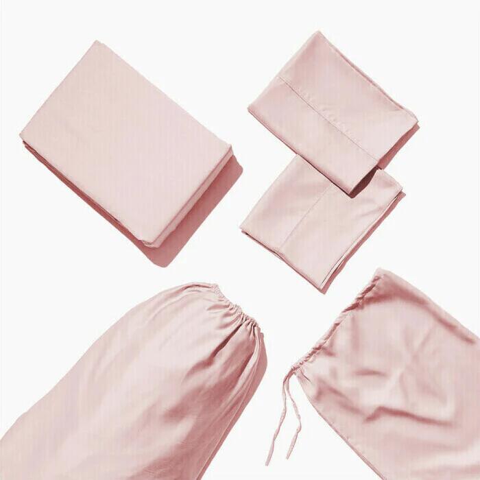 Life Basics by Nourished Life Eco Bamboo Sheet & Pillow Set - Pink