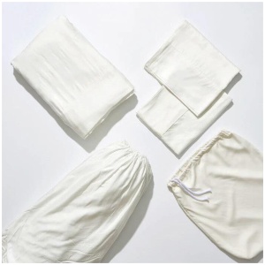 Life Basics by Nourished Life Eco Bamboo Sheet & Pillow Set - White