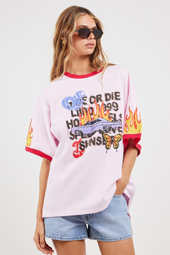 Liido Hot Wheels Tee Bubblegum