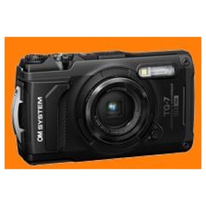OM SYSTEM Tough TG-7 Digital Camera (Black) - Brand New