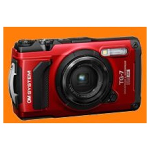 OM SYSTEM Tough TG-7 Digital Camera (Red) - Brand New