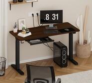 Orlithia Black & Walnut Standing Desk Black