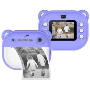 PULSE Instant Thermal Print Digital Camera Purple with 32GB TF