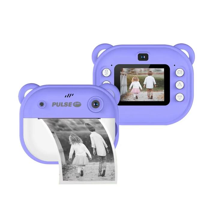 PULSE Instant Thermal Print Digital Camera Purple with 32GB TF
