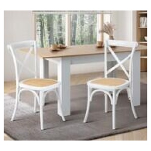 Set Of 2 Bella Dining Chairs White