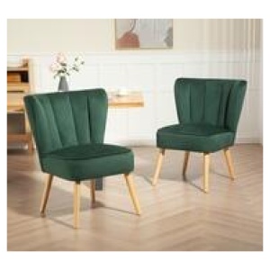 Set Of 2 Cassy Dining Chairs Green