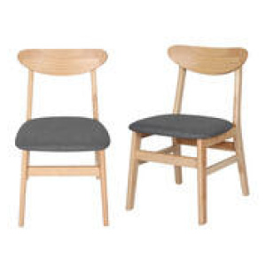 Set Of 2 Evy Dining Chairs Neutral