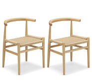 Set Of 2 Osky Dining Chairs Neutral