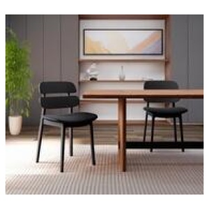 Set Of 2 Paco Dining Chairs Black