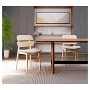 Set Of 2 Paco Dining Chairs Neutral