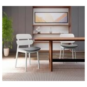 Set Of 2 Paco Dining Chairs White