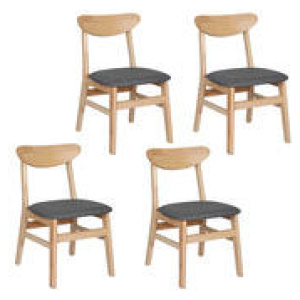 Set Of 4 Evy Dining Chairs Neutral