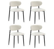 Set Of 4 Freda Dining Chairs White/Black Black 4 Seater