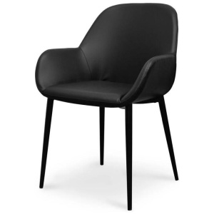 Set of 2 - Lynton Dining chair - Full Black by Interior Secrets - AfterPay Available