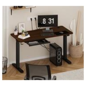 Shien Black & Oak Standing Desk Black