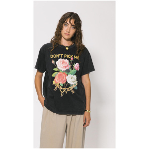 Something Very Special Dont Pick Me Graphic Boxy Tee Vintage Black