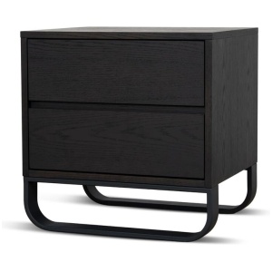 Strado 55cm Bedside Table - Dark Walnut by Interior Secrets - AfterPay Available