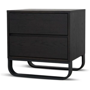 Strado 55cm Bedside Table - Dark Walnut by Interior Secrets - AfterPay Available