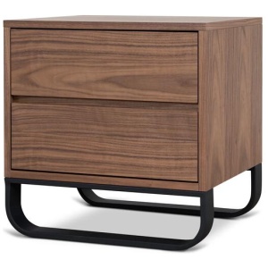 Strado 55cm Bedside Table - Walnut by Interior Secrets - AfterPay Available